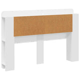 Headboard Cabinet with Storage High Gloss White Engineered Wood 8001277