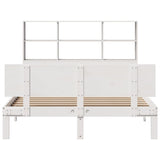 Bookcase Bed without Mattress White 160x200cm Solid Wood Pine 3322671