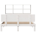 ZNTS Bookcase Bed without Mattress White 120x200cm Solid Wood Pine 3322665