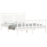 Bed Frame without Mattress White 160x200 cm Solid Wood Pine 3192177