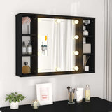 Mirror Cabinet Black Engineered wood, acrylic Medium 808856