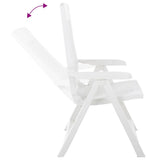 Garden Chair Set of 2 White Plastic Standard 48760
