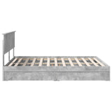 Storage Bed Concrete Grey 160 x 200 cm Engineered Wood 3410780