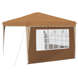 Pop-up Party Tent 288 x 288 x 245 cm Beige Oxford Fabric 42019760