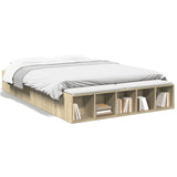 Bed Frame without Mattress Sonoma Oak 160x200 cm 3280554