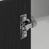 Hanging Cabinet with Door Black Oak and White 57 x 57 x 100 cm 884371