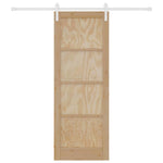 Sliding Door Manual Natural and white 78 x 211 cm 3333248