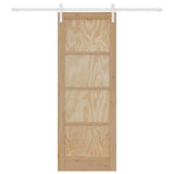 Sliding Door Manual Natural and white 78 x 211 cm 3333248