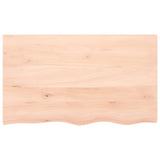 ZNTS Wall Shelf 100x60x2 cm Untreated Solid Wood Oak 363569