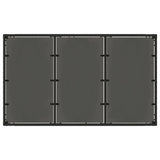 Garden Table Black Poly Rattan, Tempered Glass, Powder-Coated Steel 365589