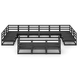 13 Piece Garden Lounge Set Solid Pinewood 3076233