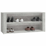 Shoe Rack Concrete Grey 100x35x45 cm Engineered Wood 816908