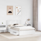 Storage Bed with Headboard White 120 x 200 cm Engineered Wood 3412290