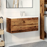 Sink Cabinet with Built-in Basin Old Wood 3328927
