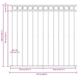 Fence Panel ASSEN Steel 1.7x1.5 m Black 146319