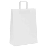 Paper Bags 250 pcs with Handles White 26x12x35 cm 4101842