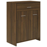 Bathroom Cabinet Brown Oak 60x33x80 cm Engineered Wood 815665