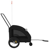 Pet Bike Trailer Black Oxford Fabric and Iron 93989