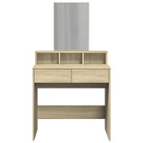 Dressing Table with Mirror Sonoma Oak 80x41x144.5 cm 848173
