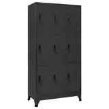 Locker Cabinet Anthracite 90x45x180 cm Steel 339807
