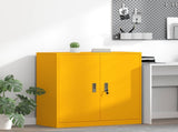 Storage Cabinet Mustard Yellow 90 x 40 x 90 cm Steel 891643