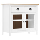 Sideboard Hill White 90x40x80 cm Solid Pine Wood 288942