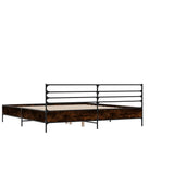 Bed Frame without Mattress Brown Oak 140x200 cm 3280046