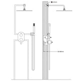 Shower System Stainless Steel 201 Black 147721