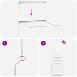 Awning Frame Retractable White 2.5 x 2 m Powder-coated Steel 42002531