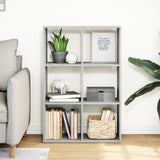 Room Divider Bookcase Grey Sonoma 69.5x29x103.5 cm Engineered Wood 858017