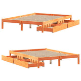 Bed Frame without Mattress Wax Brown 120x190 cm Small Double Solid Wood Pine 3301448