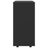 Rolling Cabinet Black 60x35x75 cm Engineered Wood 808450