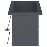Garden Planter with LED 2 pcs Antracite 30 x 60 x 30 cm Steel 8008089