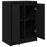 Sideboard Black Oak 57x34x76 cm Engineered Wood 861617