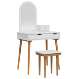 Dressing Table Set FAUSKE 4 pcs White 76 x 50 x 143 cm 3438592