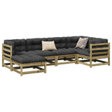 ZNTS 6 Piece Garden Sofa Set Impregnated Wood Pine 3299522