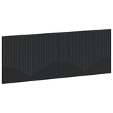 Wall-Mounted Headboard HOORN Black Engineered Wood 897396