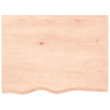Table Top 80x60x2 cm Untreated Solid Wood Oak 3156296