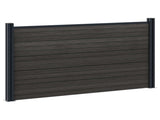 Fence Panel 5 pcs WPC and Aluminium Black 3429451