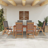 Garden Chair 6 pcs Brown and Grey 57 x 71.5 x 104 cm 3375767