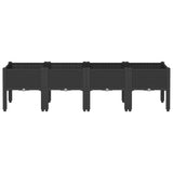 Garden Planter with Legs Black 160x40x42 cm PP 367903