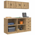 ZNTS Garage Cabinets 6 pcs Artisan Oak Engineered Wood 3328358