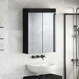 Bathroom Mirror Cabinet with Door TULUM Black 60 x 16.5 x 78 cm 880362