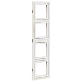 Room Divider 3 Panels White Solid Wood Paulownia 358685