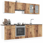 ZNTS 8 Piece Kitchen Cabinet Set Kalmar Old Wood Engineered Wood 3314829