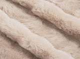 Anti-Slip Faux Rabbit Fur Blanket Olite Beige 220 x 240 cm 42021787