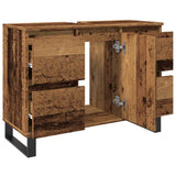 Bathroom Sink Cabinet Old Wood 80x33x60 cm Engineered Wood 857238