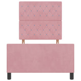 ZNTS Bed Frame Pink 100x200 cm Velvet 3344860