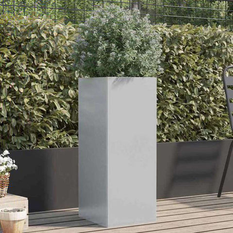 Planter Silver 32x29x75 cm Galvanised Steel 841576