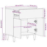 Bedside Table Multicolour 50 x 33 x 60 cm Solid Mango Wood 4018711
